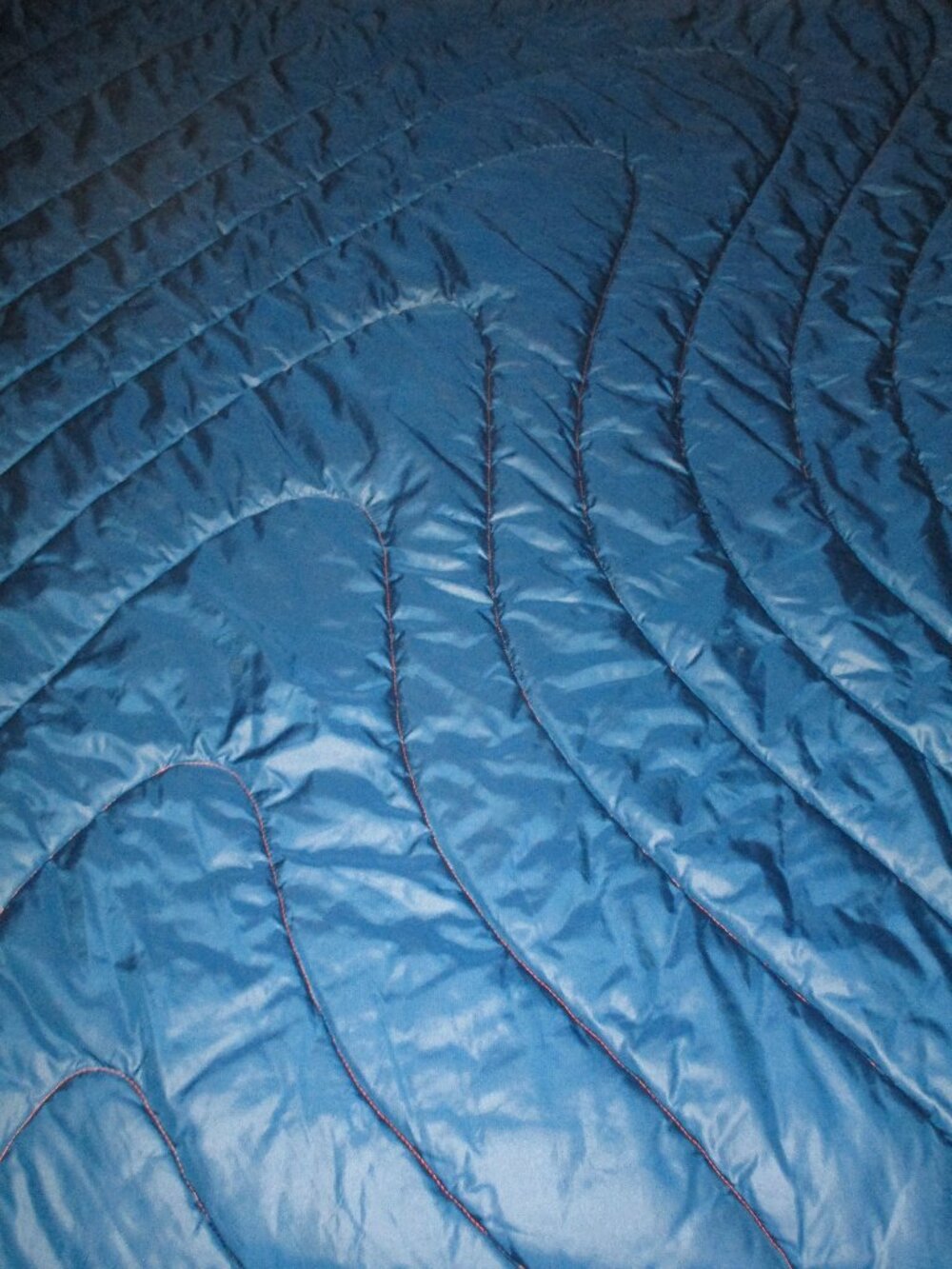 Navy Blue Rumpl Original Puffy Blanket -  (1-Person, 52" x 75") red trim